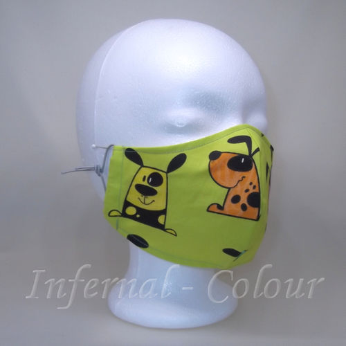Mund und Nasenbedeckung, Behelfsmaske, BMNS, Comic Hund / Kindergrösse